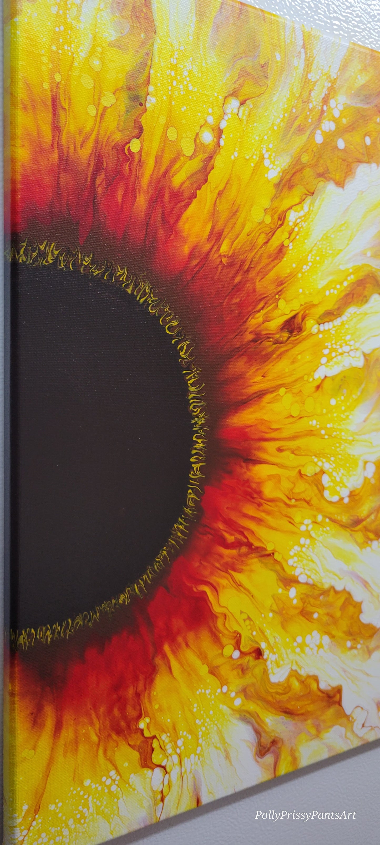 "You Are My Sunshine" Original Fluid Art Sunflower Painting 16x20 inch