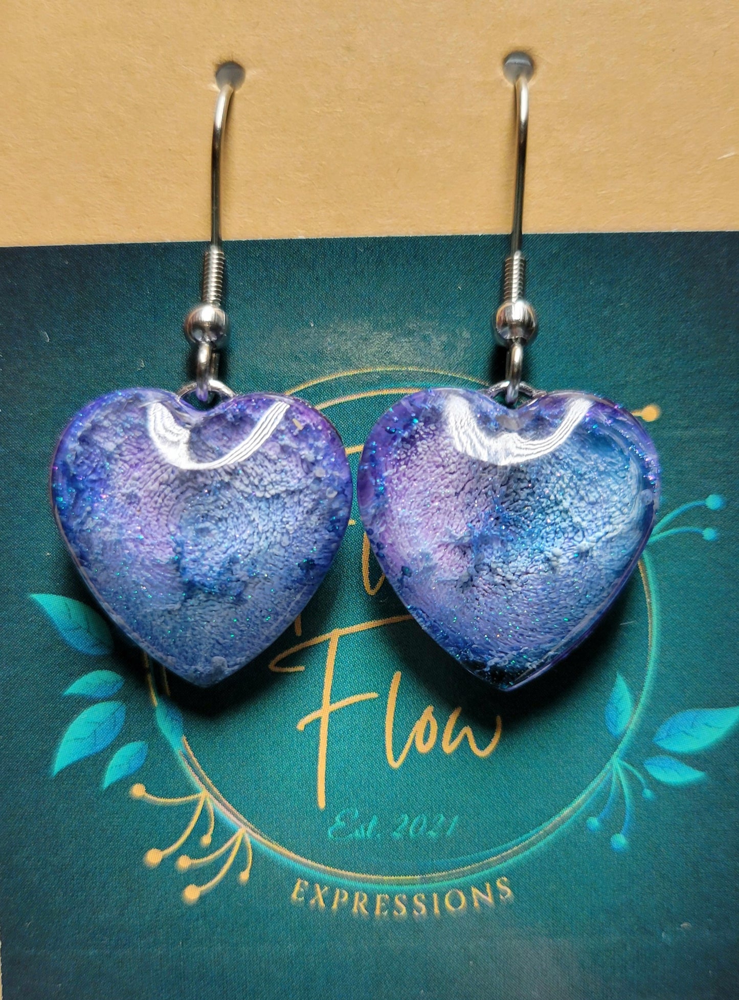 Handmade Resin Art Custom justinsalleyheart Earrings