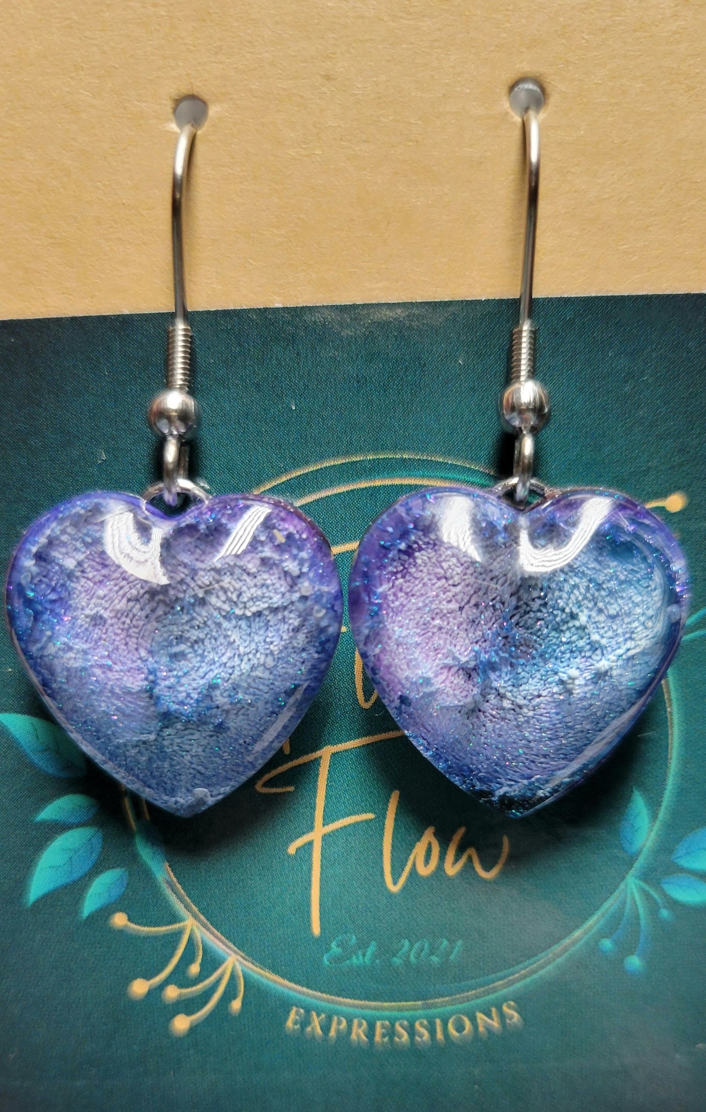 Handmade Resin Art Custom justinsalleyheart Earrings