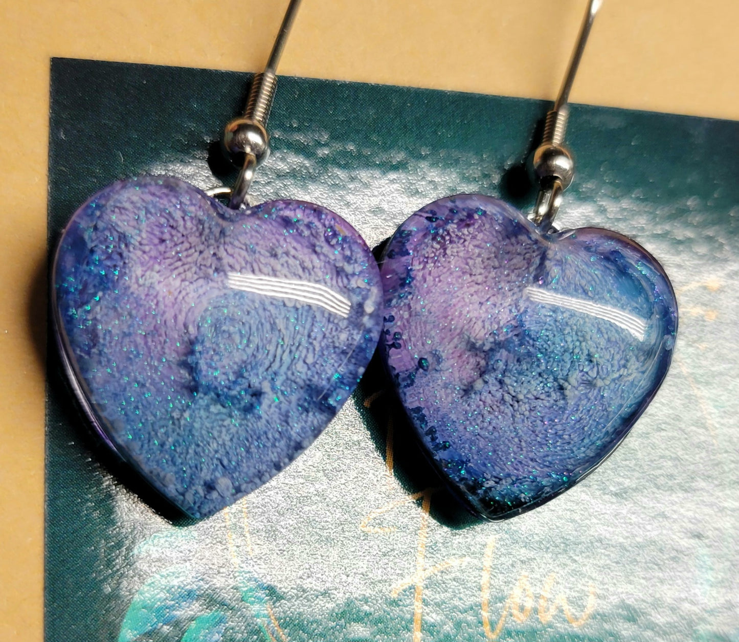 Handmade Resin Art Custom justinsalleyheart Earrings