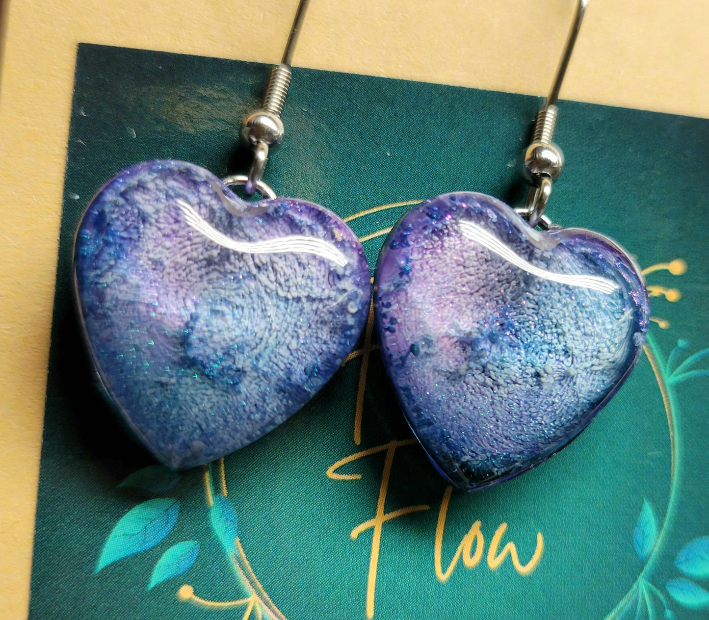 Handmade Resin Art Custom justinsalleyheart Earrings