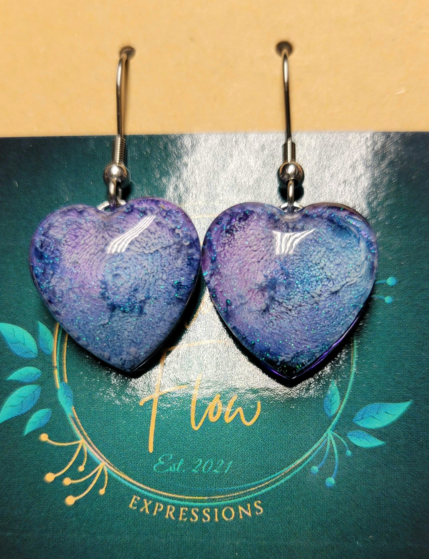 Handmade Resin Art Custom justinsalleyheart Earrings