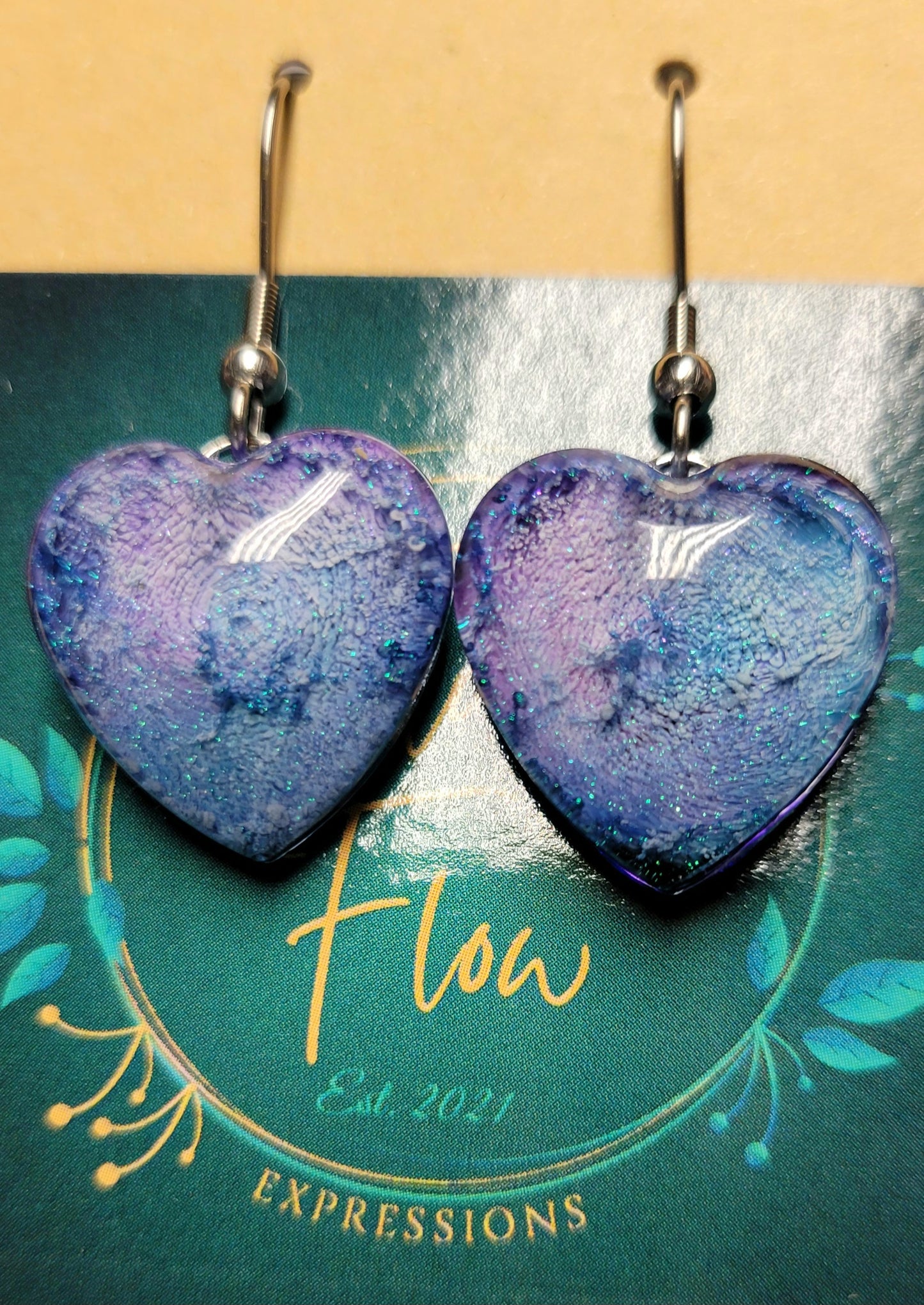 Handmade Resin Art Custom justinsalleyheart Earrings