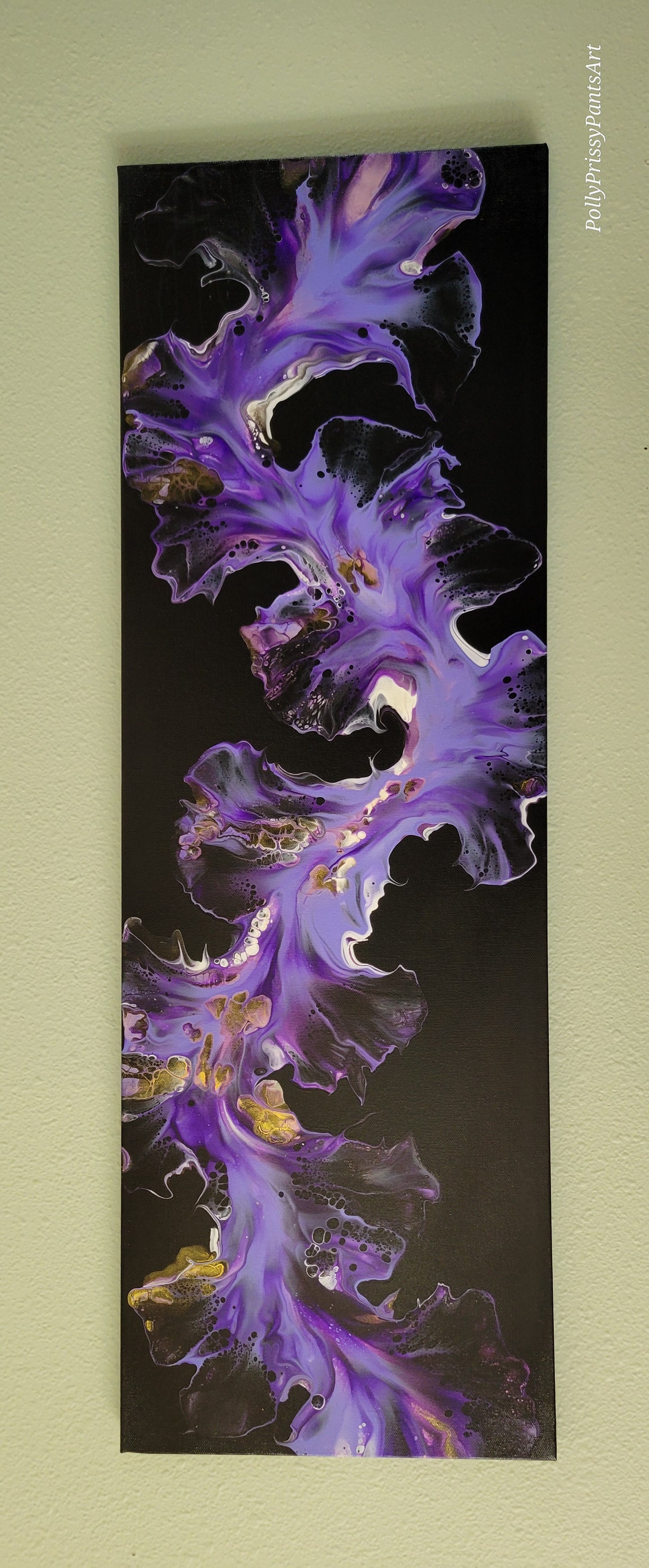 Original Fluid Art Painting 12x36 inch on Canvas