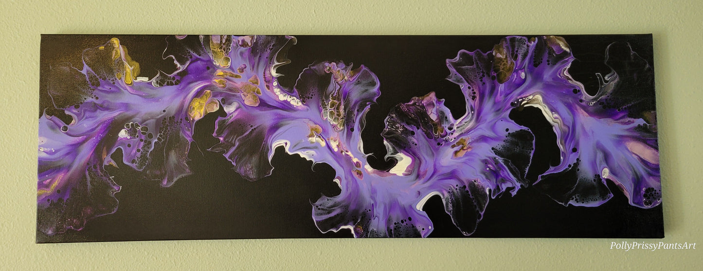 Original Fluid Art Painting 12x36 inch on Canvas
