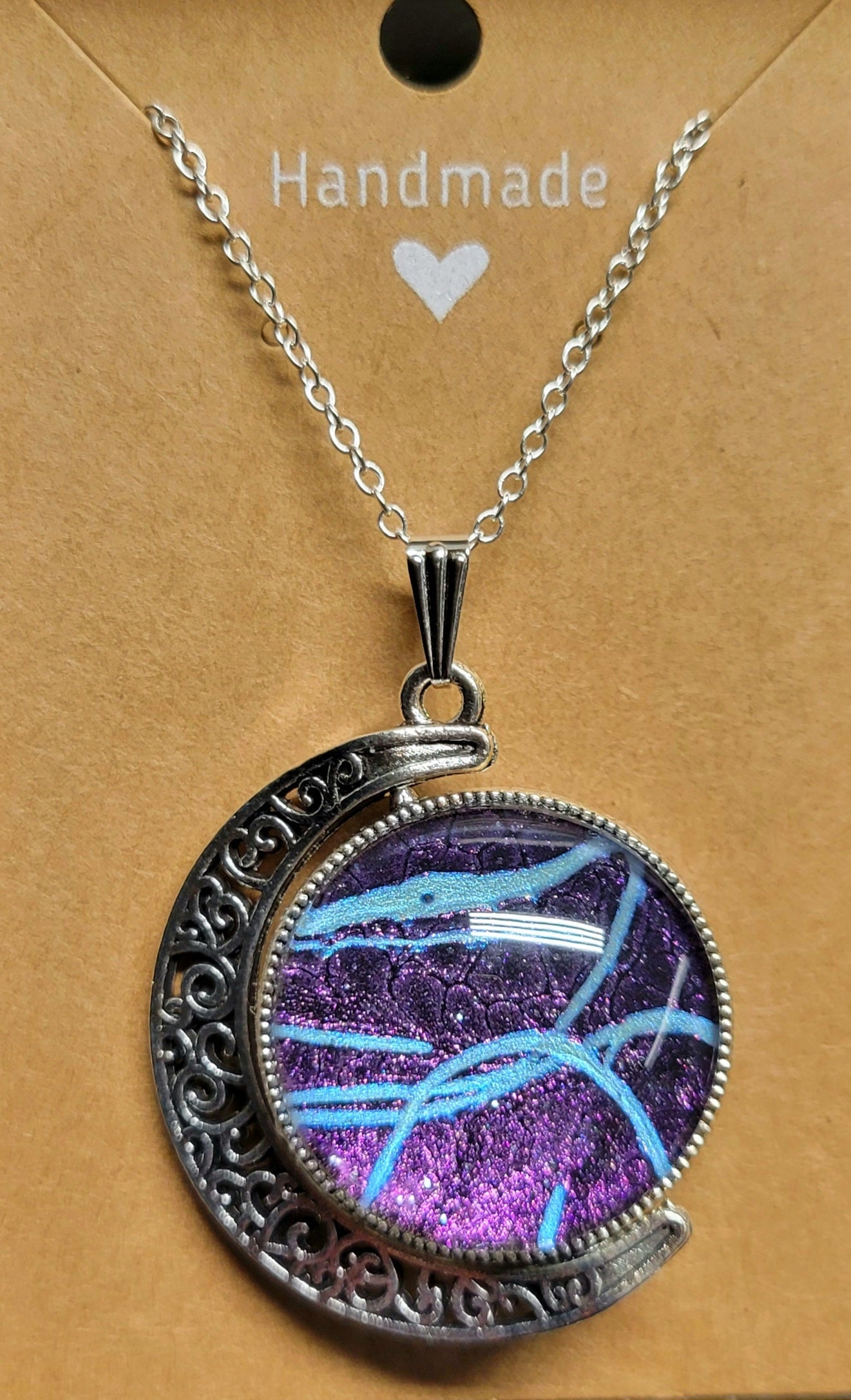 Handmade Fluid Art Earring and Necklace Set