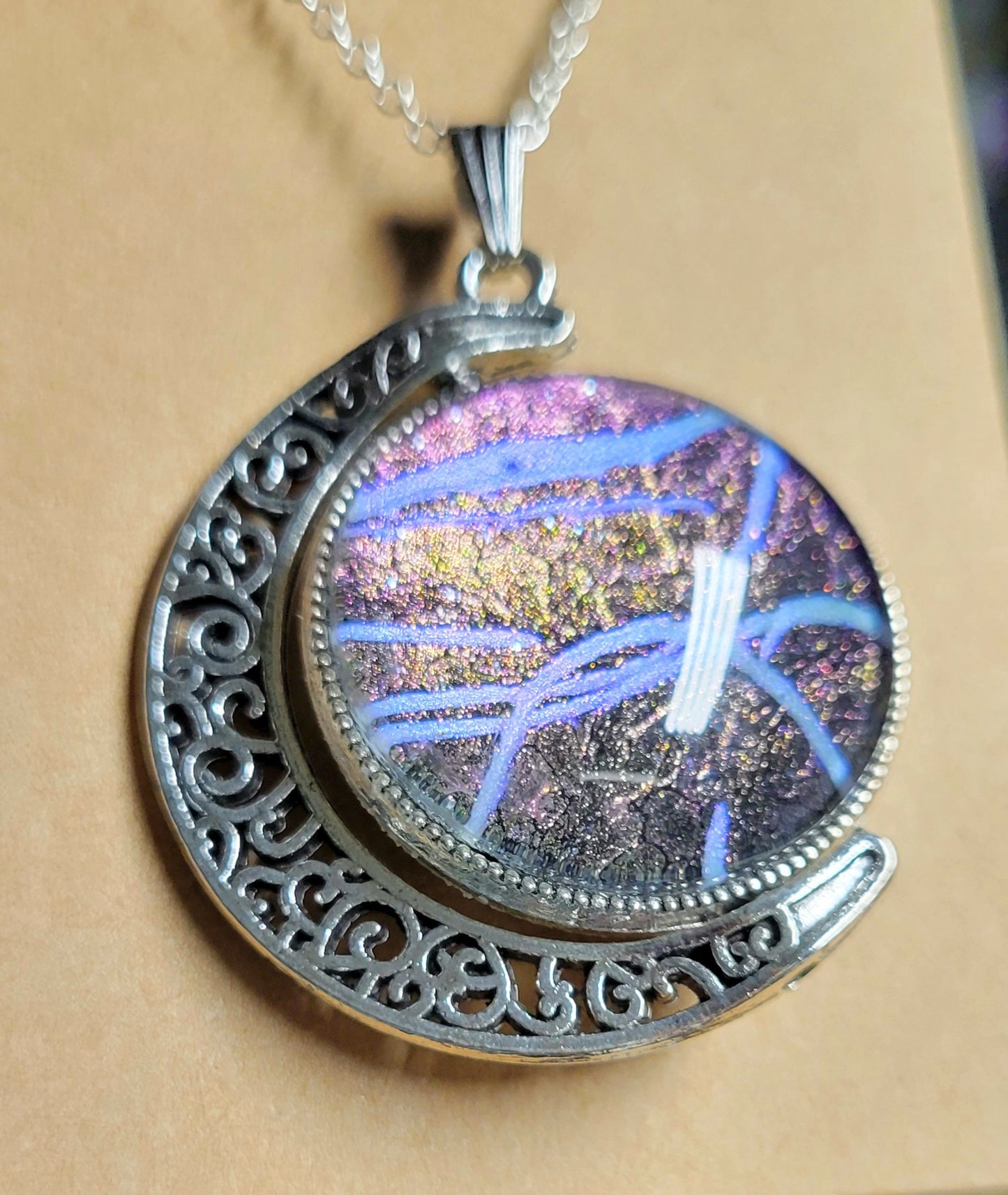 Handmade Fluid Art Earring and Necklace Set