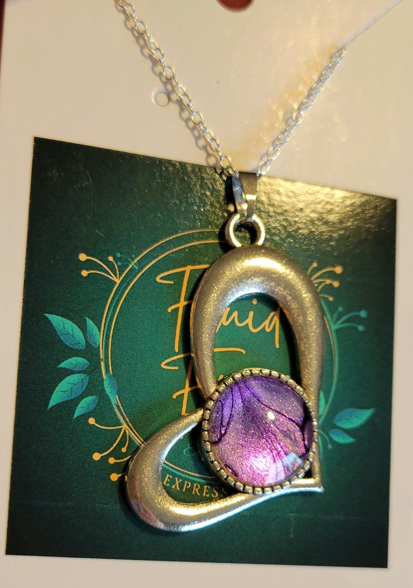 Handmade Colorshifting Heart Pendant Necklace