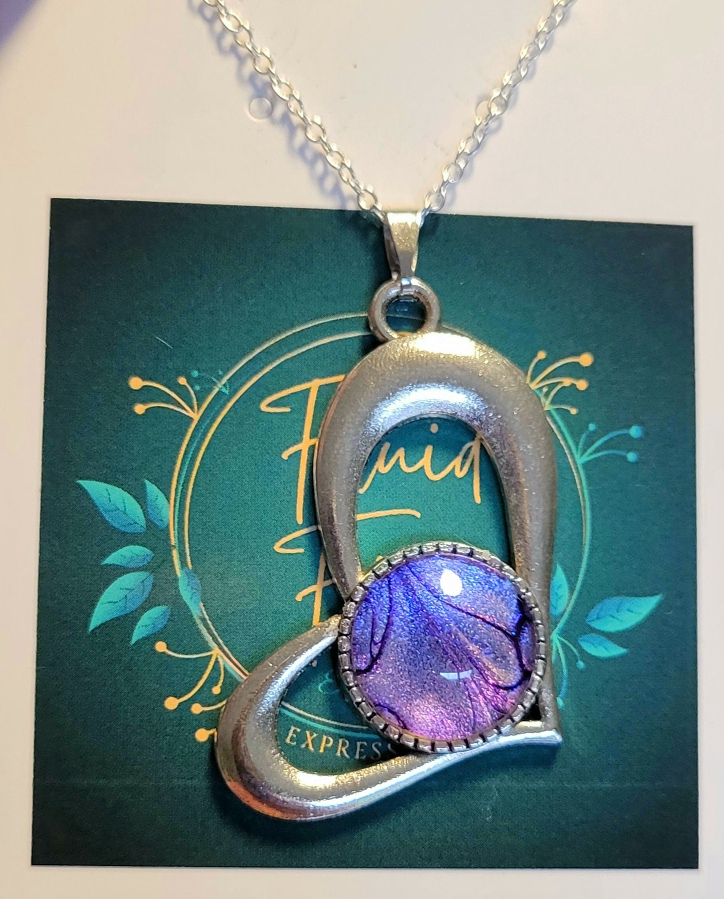 Handmade Colorshifting Heart Pendant Necklace