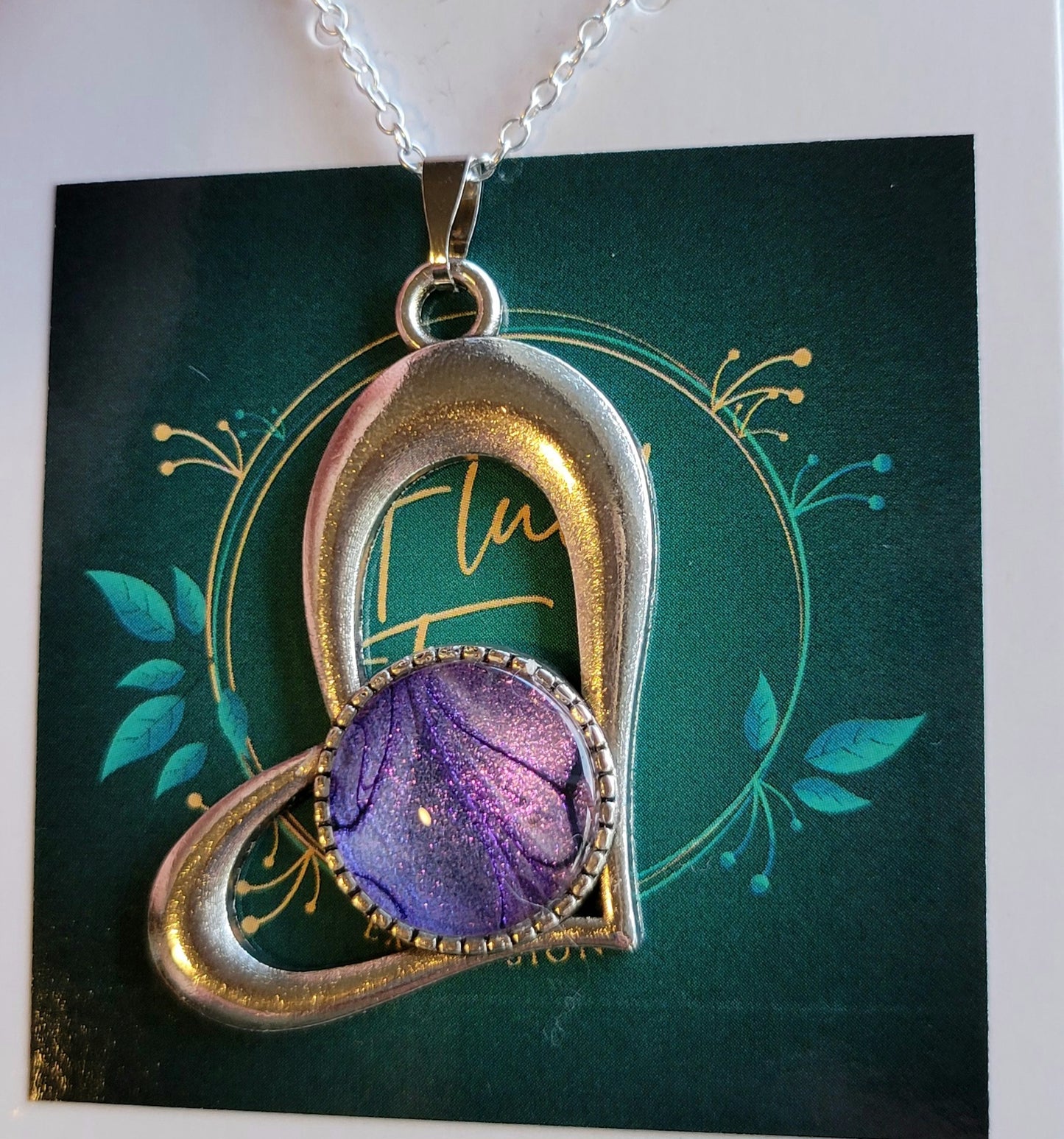 Handmade Colorshifting Heart Pendant Necklace