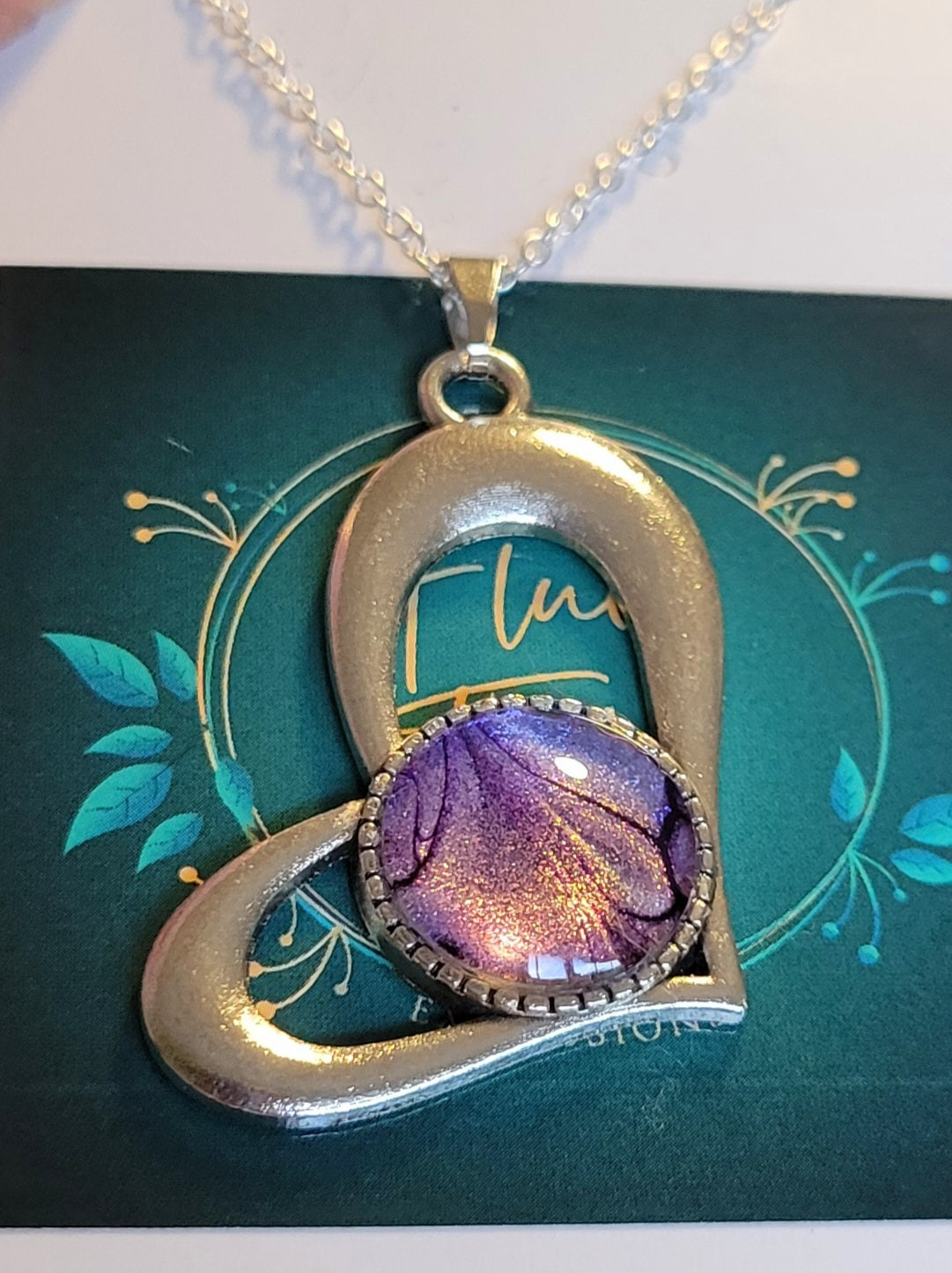 Handmade Colorshifting Heart Pendant Necklace