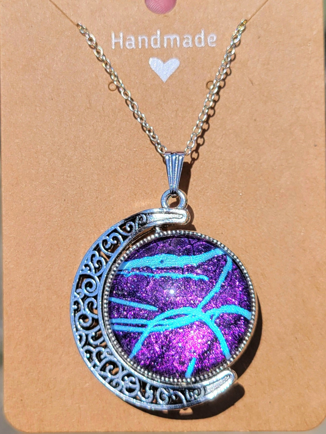 Handmade Fluid Art Earring and Necklace Set