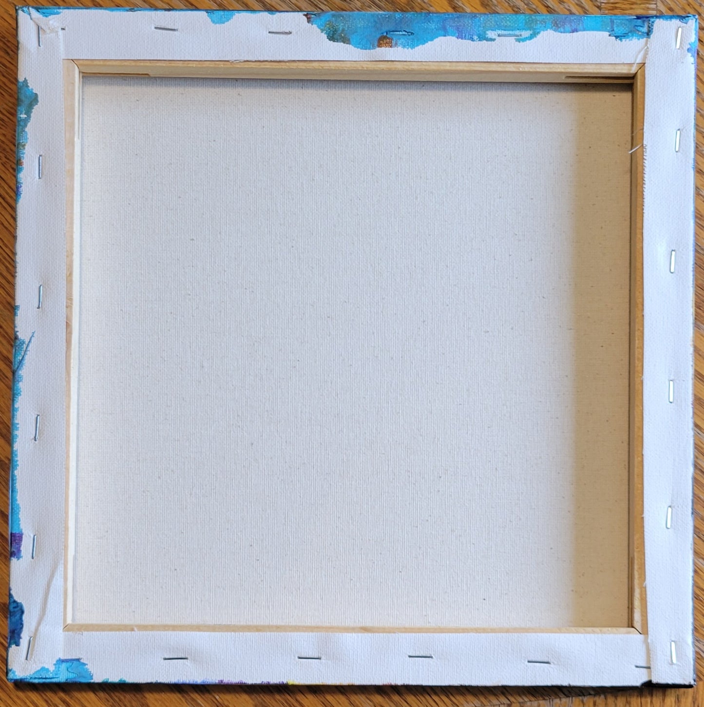 Original Fluid Art Sunflower Painting 12x12 Inch Canvas