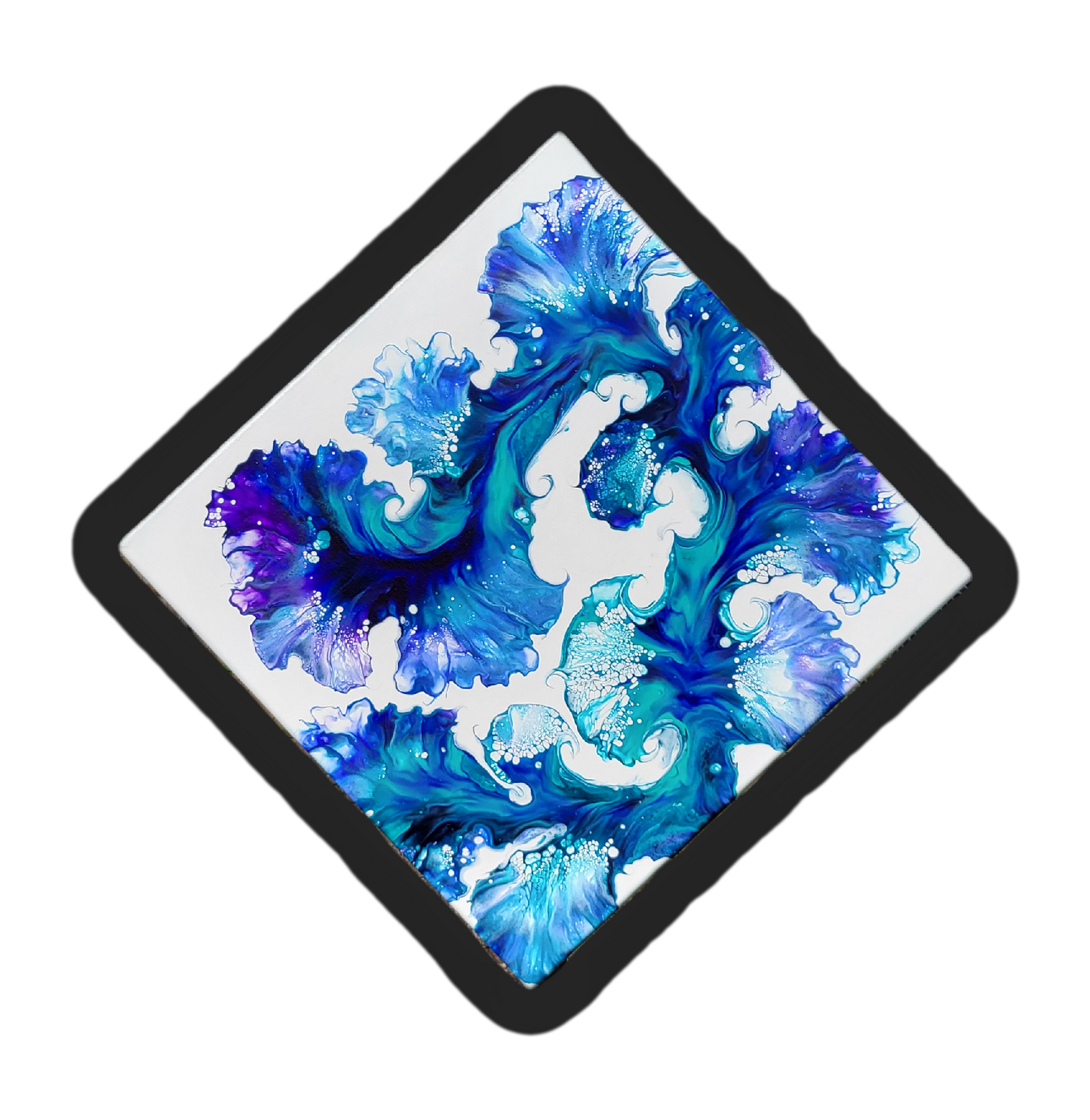 Original Fluid Art Dutchpour Painting 20x20 Inch Canvas