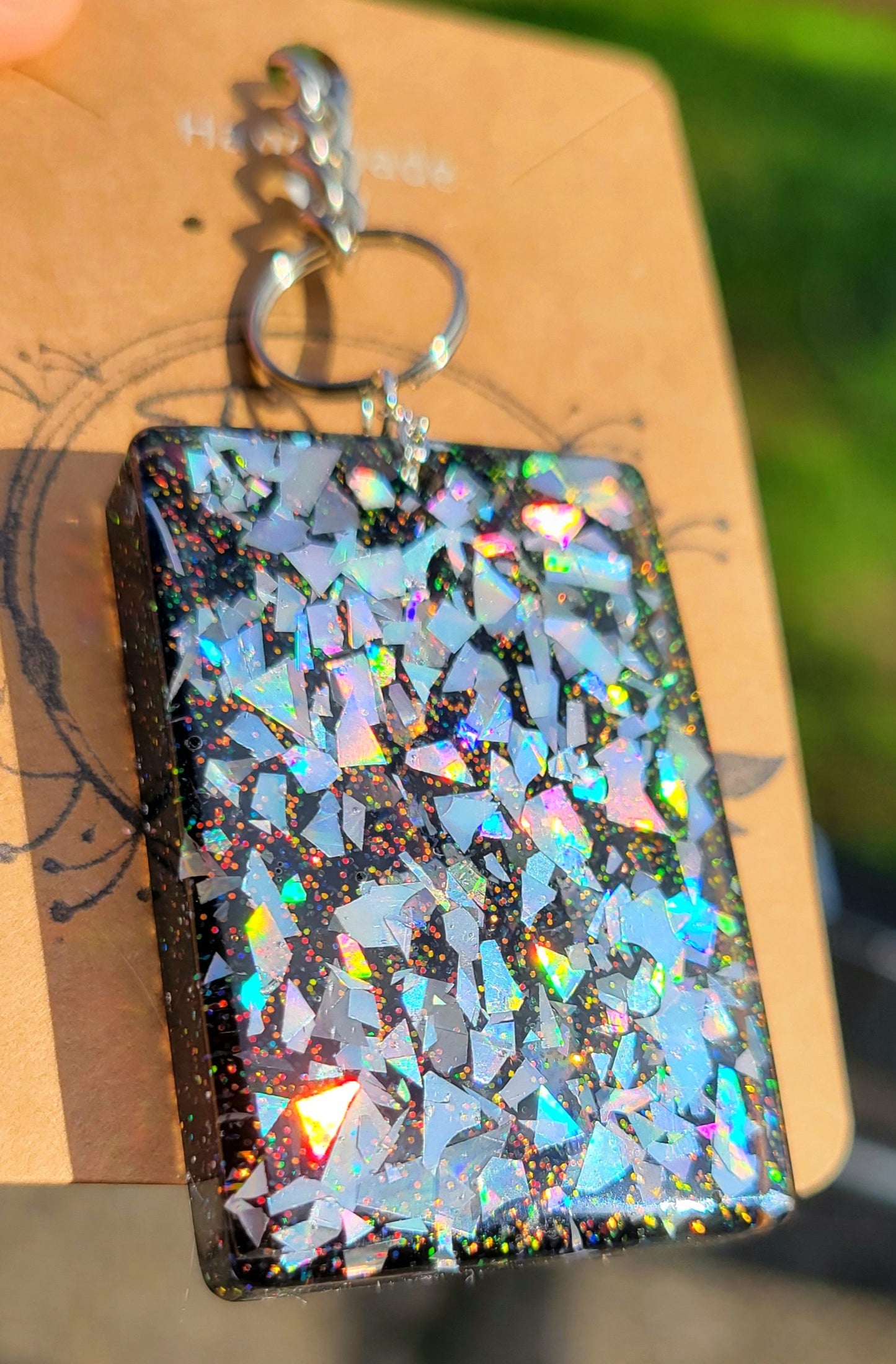 Handmade Resin Art Keychain Pendant