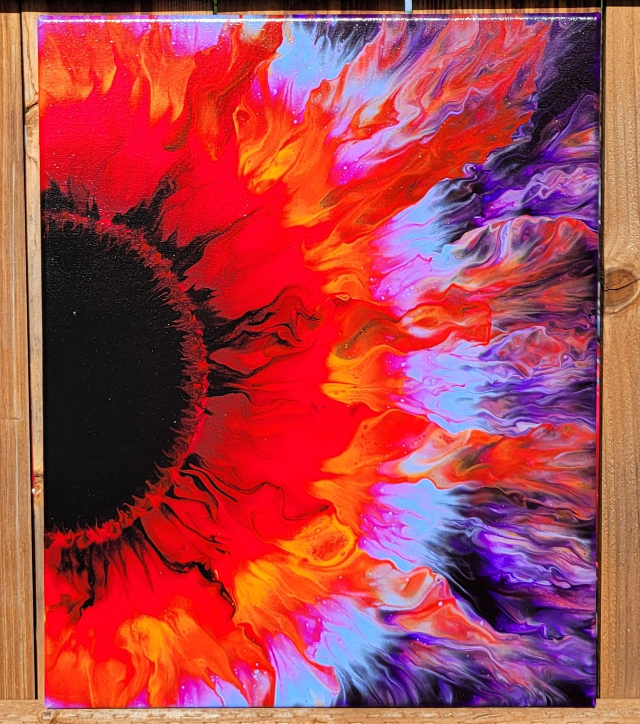 Original Fluid Art Sunflower Painting 16x20 inch