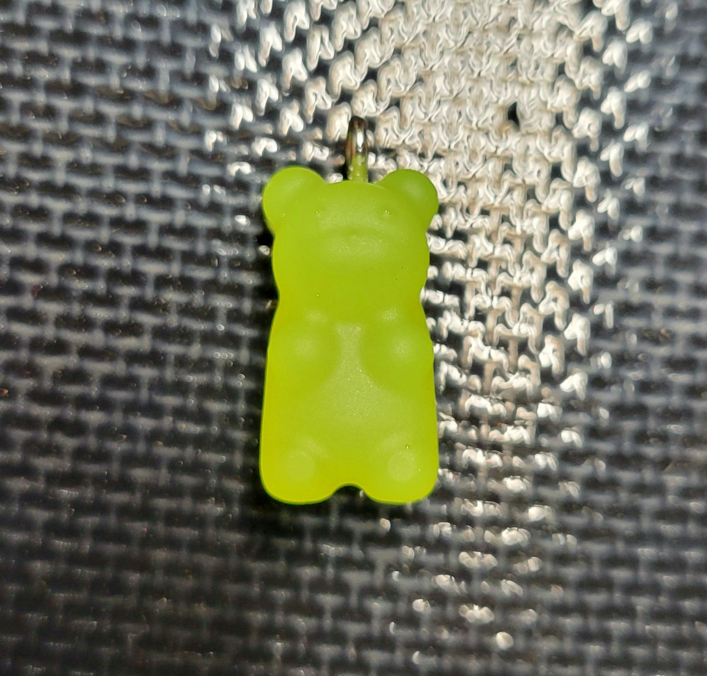 Gummy Bear Glow in The Dark Pendant with Necklace Chain (YELLOW)