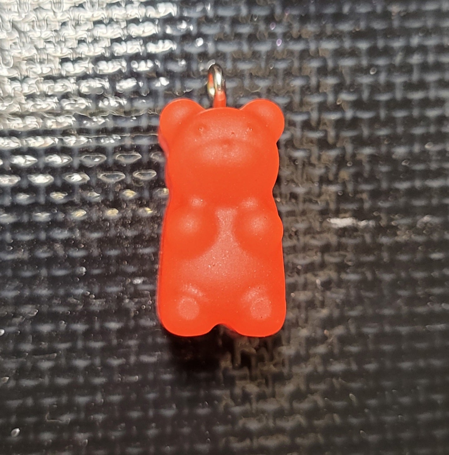 Gummy Bear Glow in The Dark Pendant with Necklace Chain (REDISH-ORANGE)