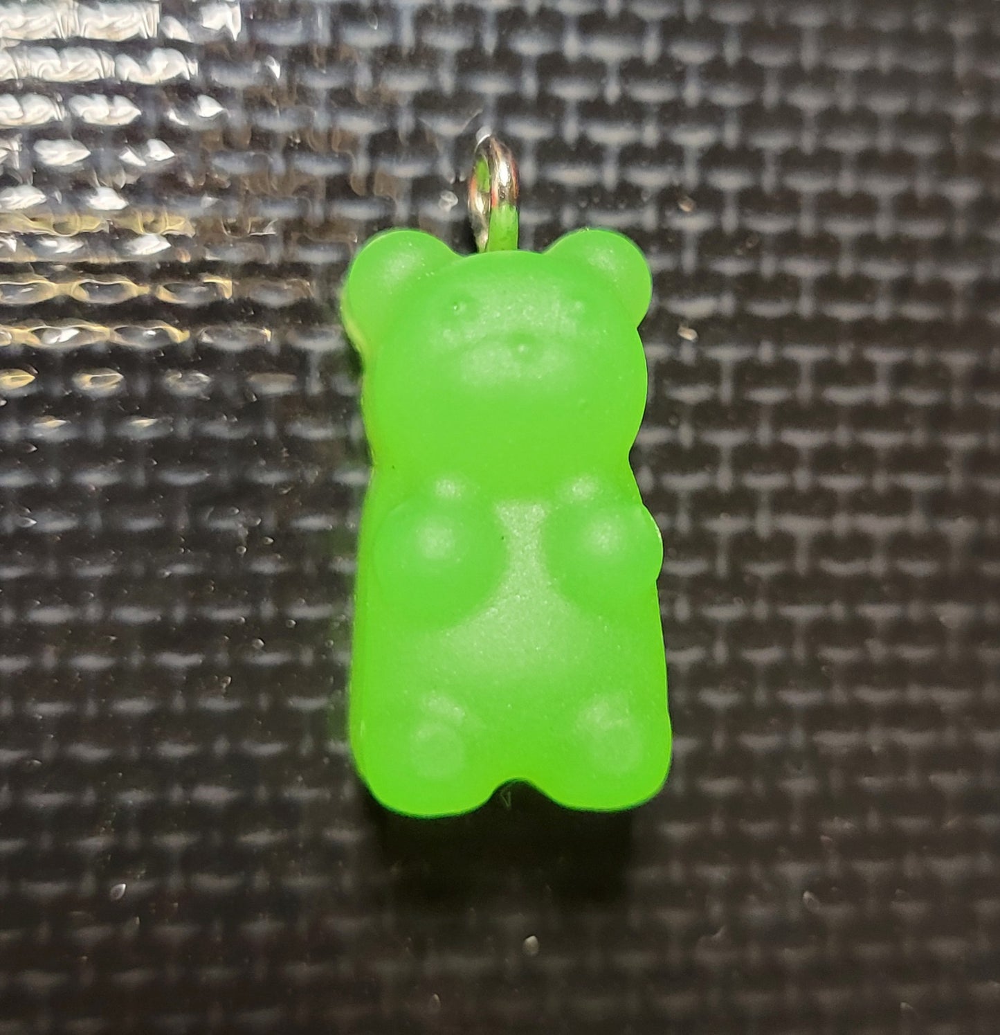 Gummy Bear Glow in The Dark Pendant with Necklace Chain (GREEN)