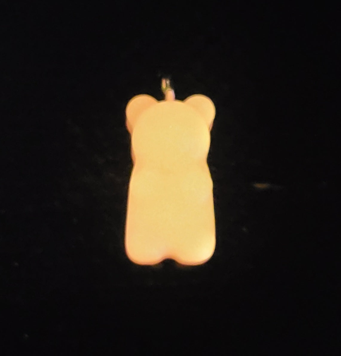 Gummy Bear Glow in The Dark Pendant with Necklace Chain (ORANGE)