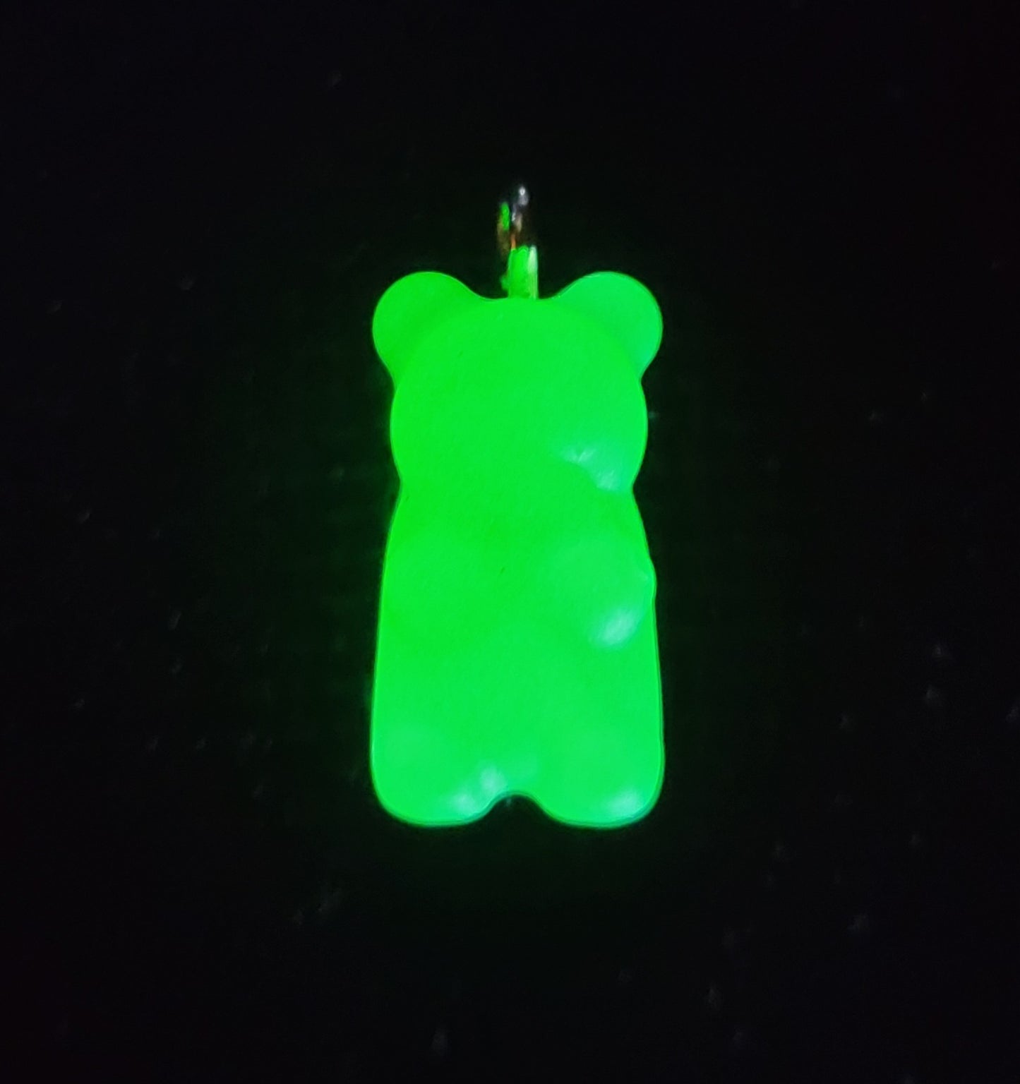 Gummy Bear Glow in The Dark Pendant with Necklace Chain (GREEN)