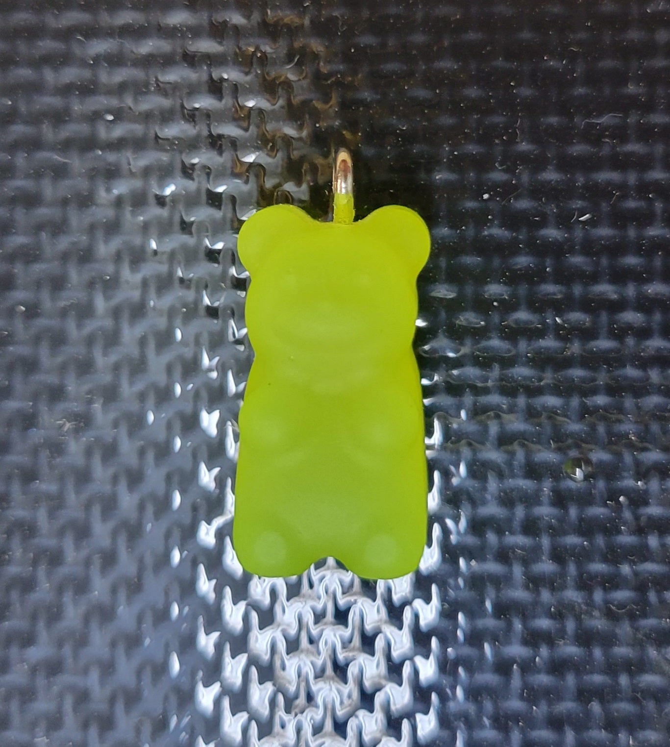 Gummy Bear Glow in The Dark Pendant with Necklace Chain (YELLOW)