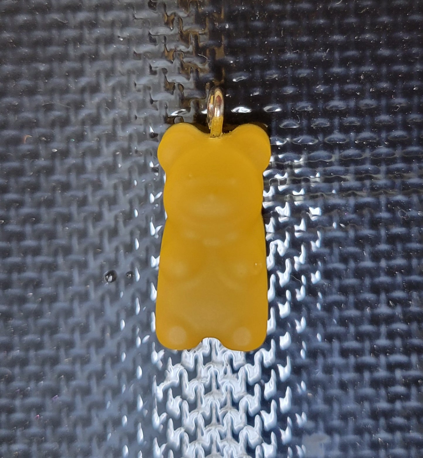 Gummy Bear Glow in The Dark Pendant with Necklace Chain (ORANGE)