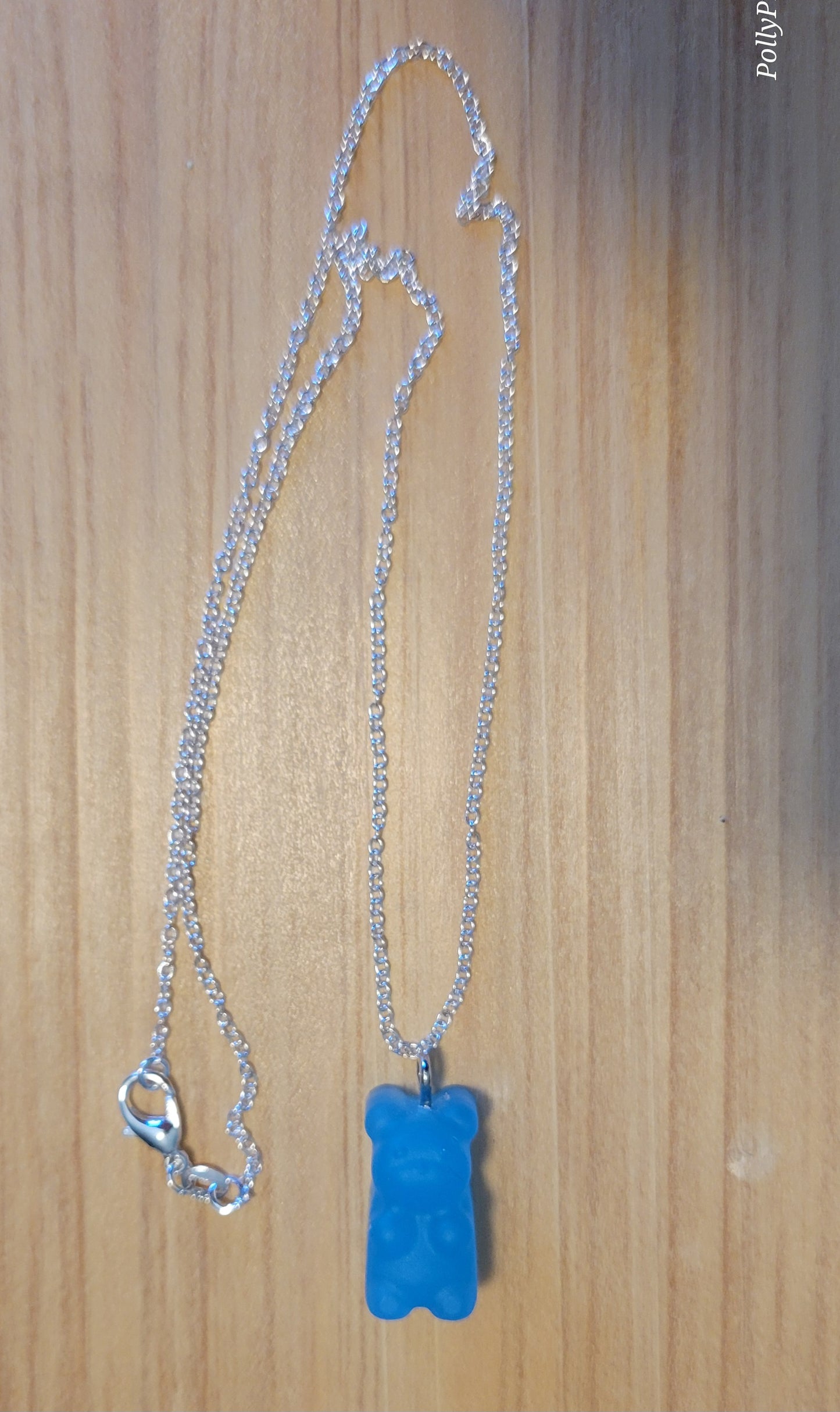 Gummy Bear Glow in The Dark Pendant with Necklace Chain (BLUE)