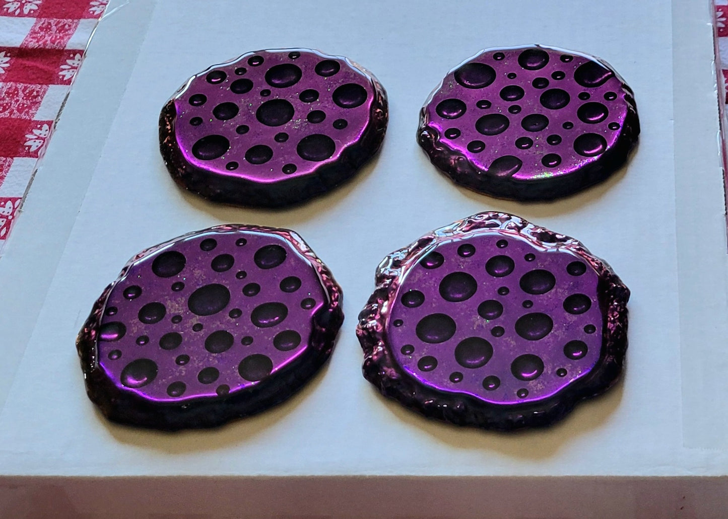 Handmade Resin Art Colorshifting Coasters Set of 4