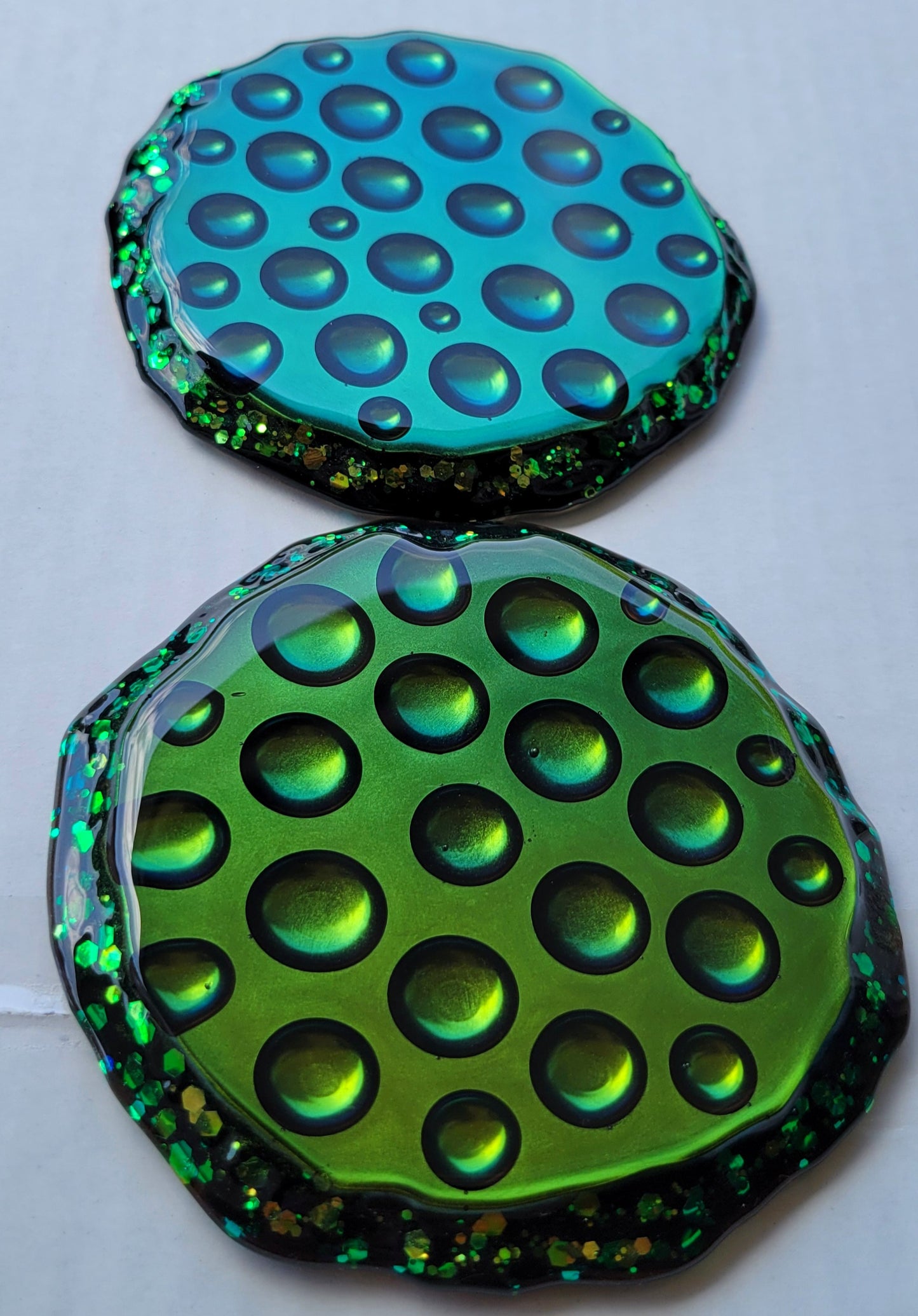 Handmade Resin Art Colorshifting Coasters Set of 2