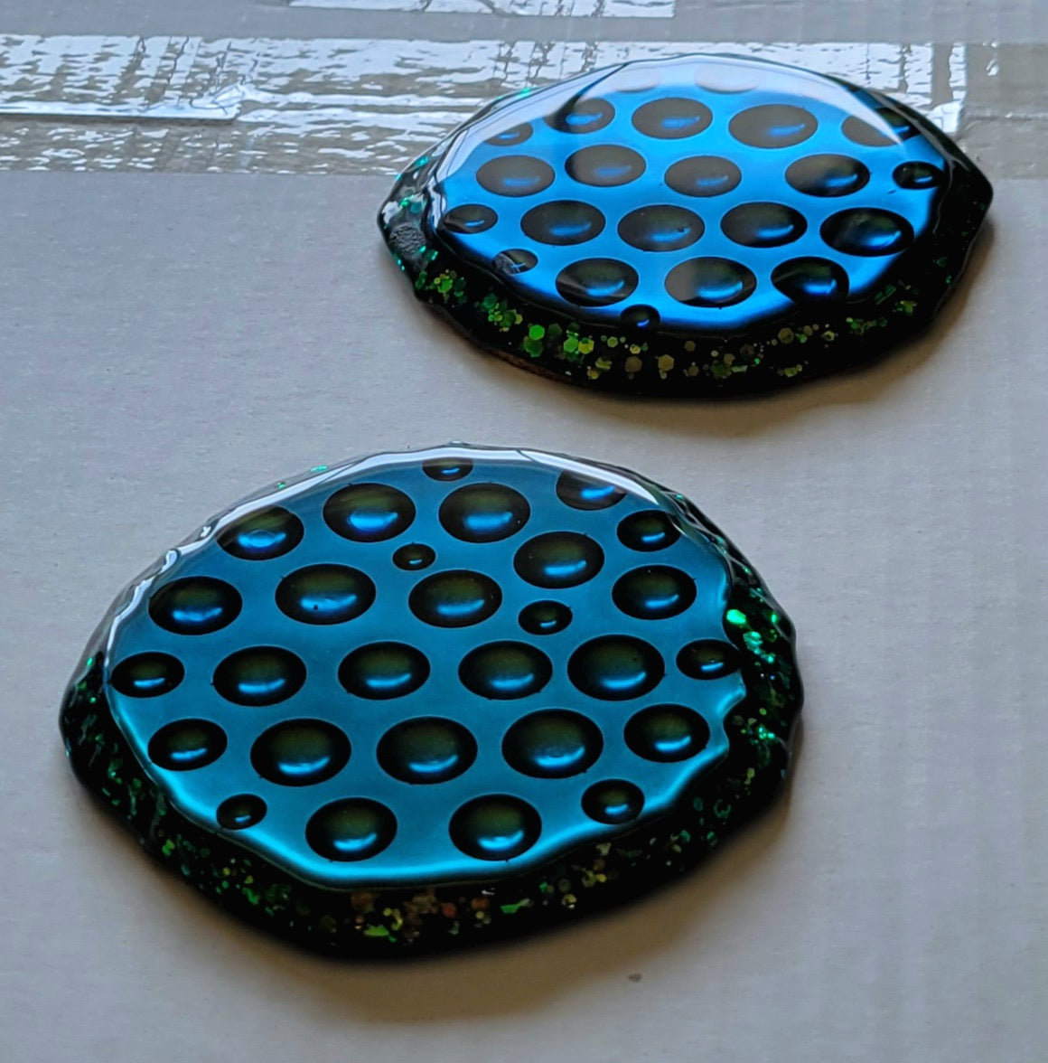 Handmade Resin Art Colorshifting Coasters Set of 2