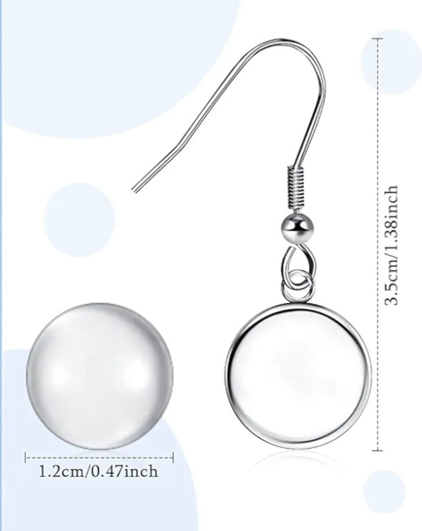 Handmade Colorshifting Silver Stainless Steel Hook Earrings