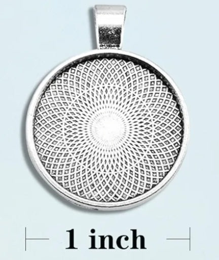 Handmade Fluid Art Pendant with 18 inch silver plated necklace chain