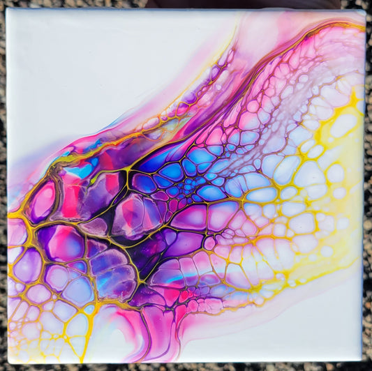 Fluid Art on 6 inch tile