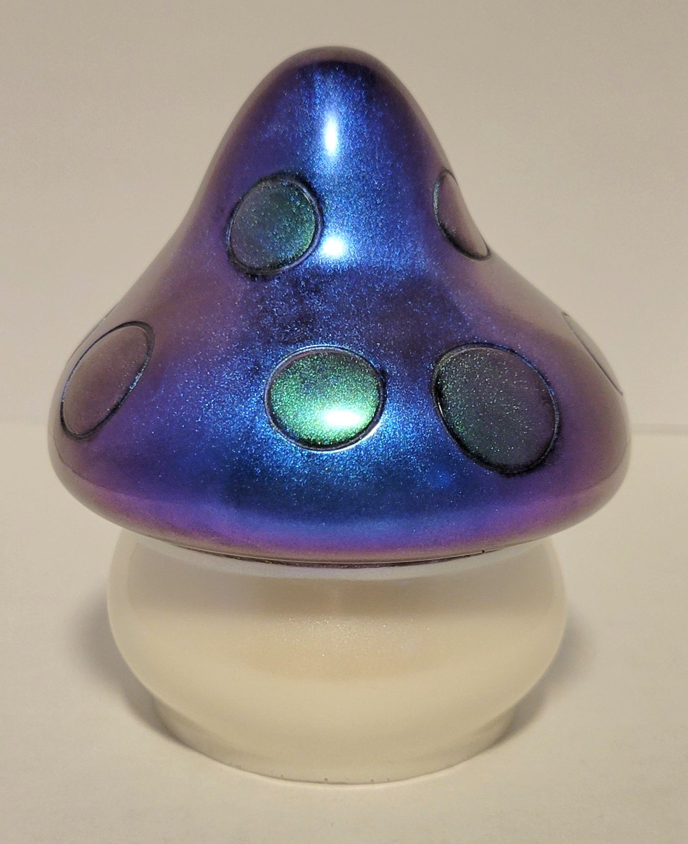 Resin Art Mushroom with Colorshifting Cap.