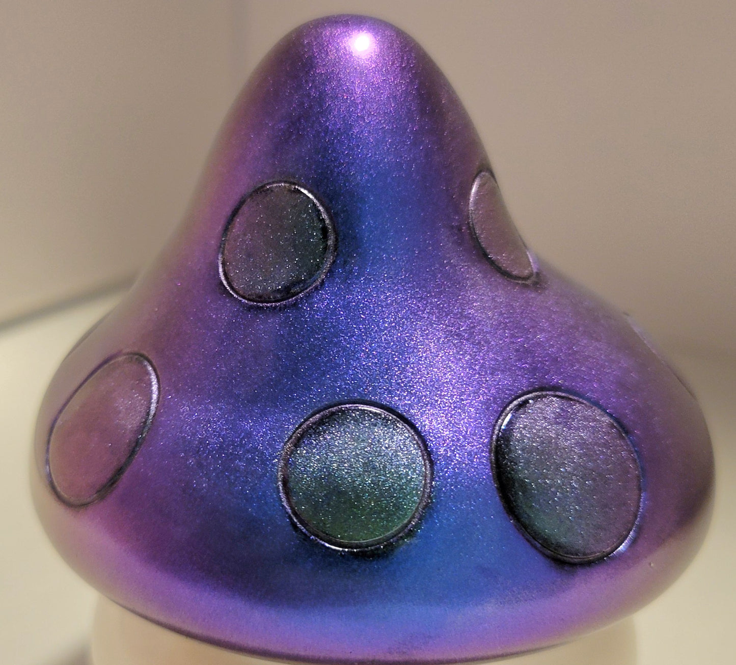 Resin Art Mushroom with Colorshifting Cap.