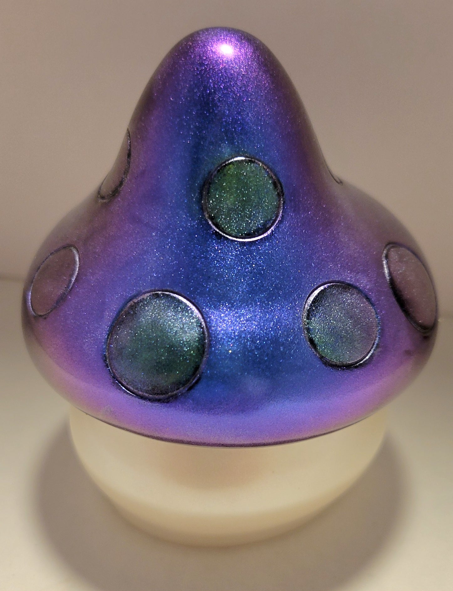 Resin Art Mushroom with Colorshifting Cap.