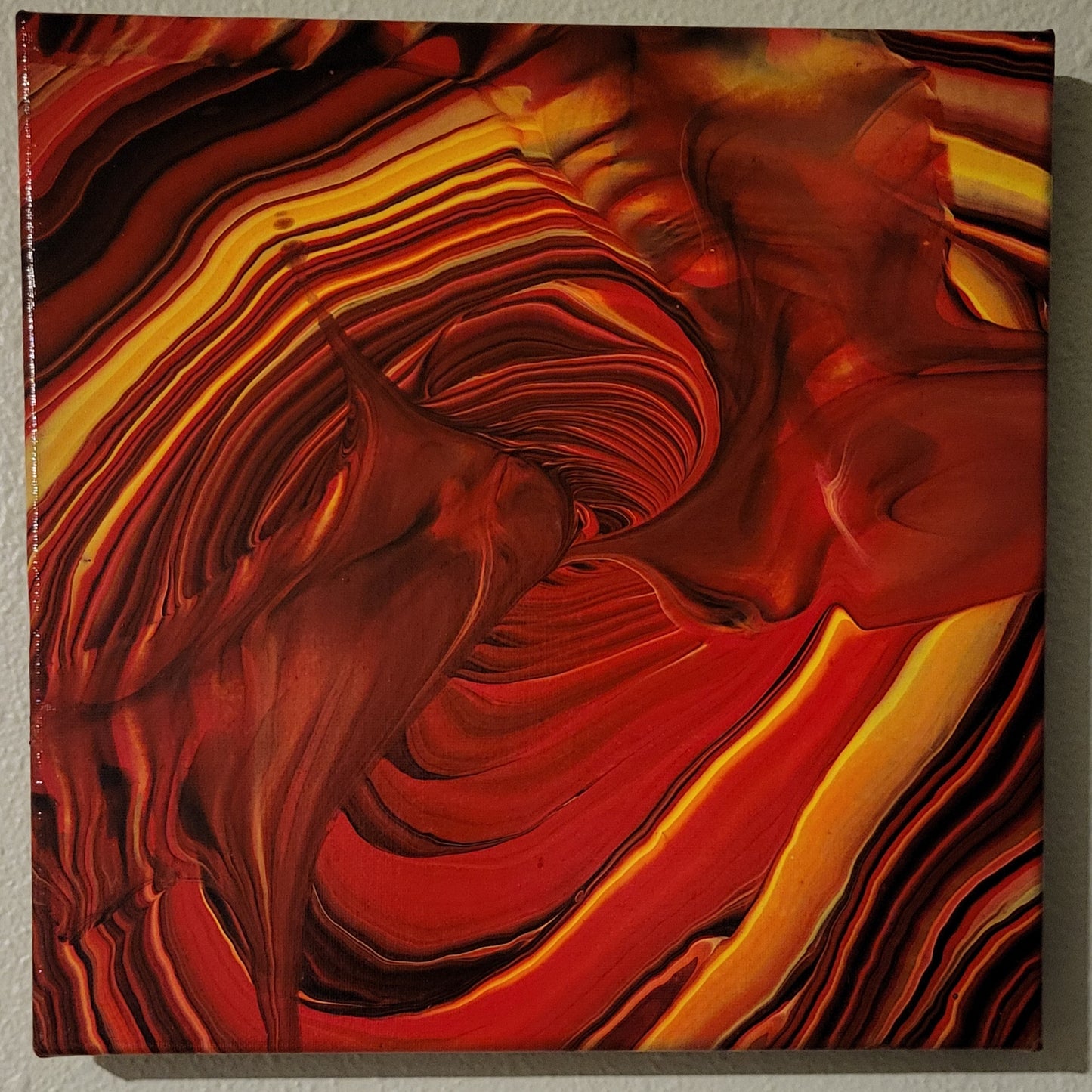 Original Fluid Art Ringpour Painting