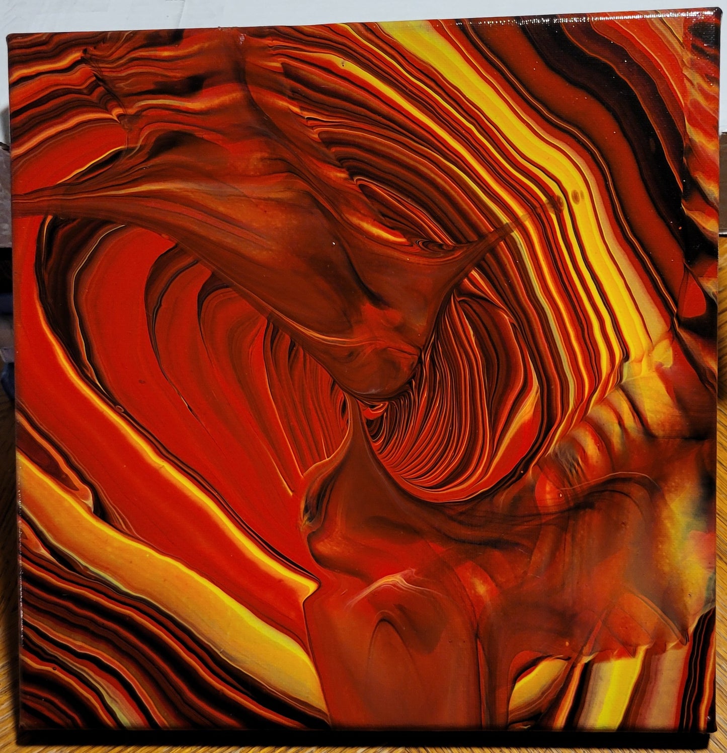 Original Fluid Art Ringpour Painting