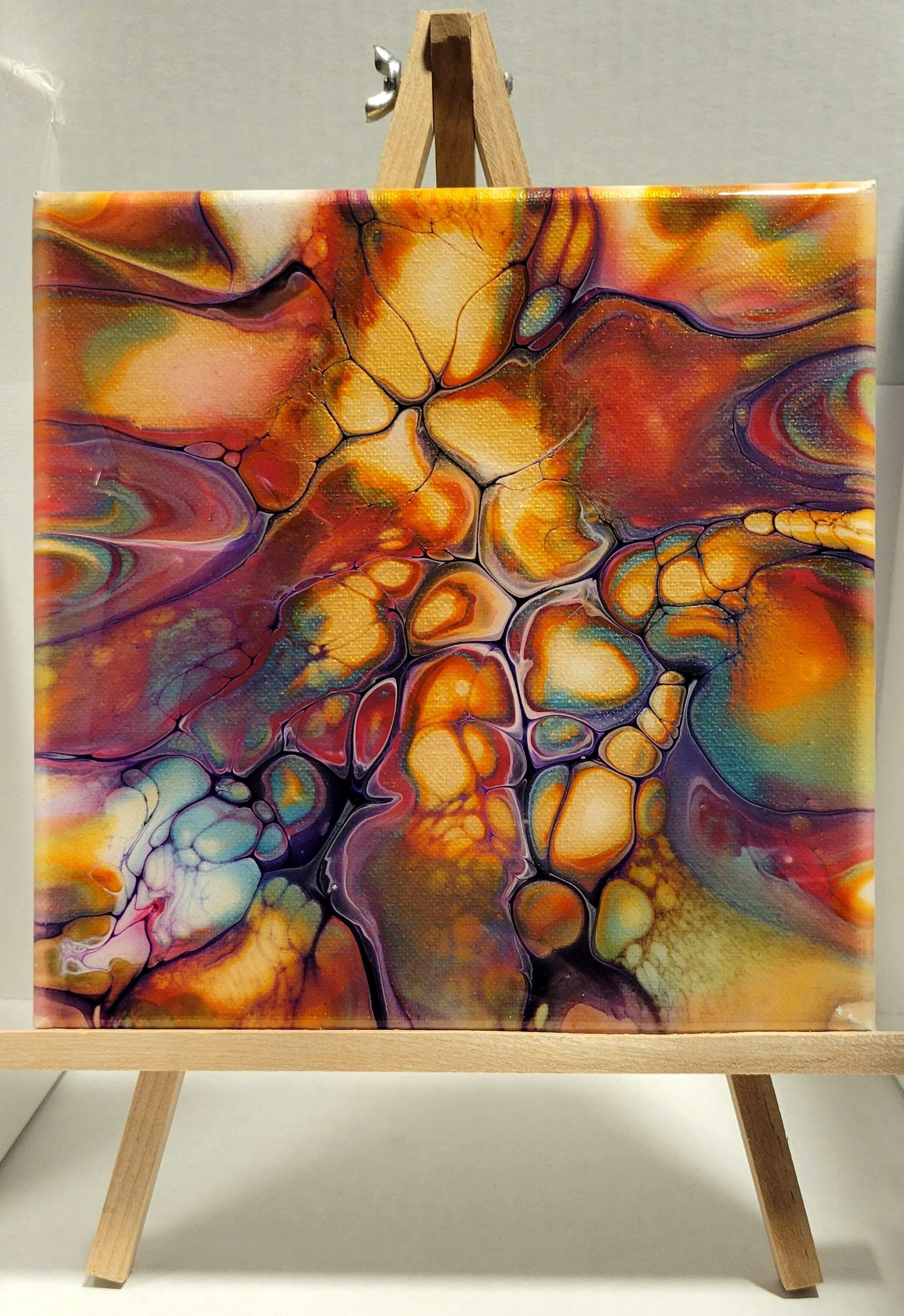 Fluid Art Painting with Metallics