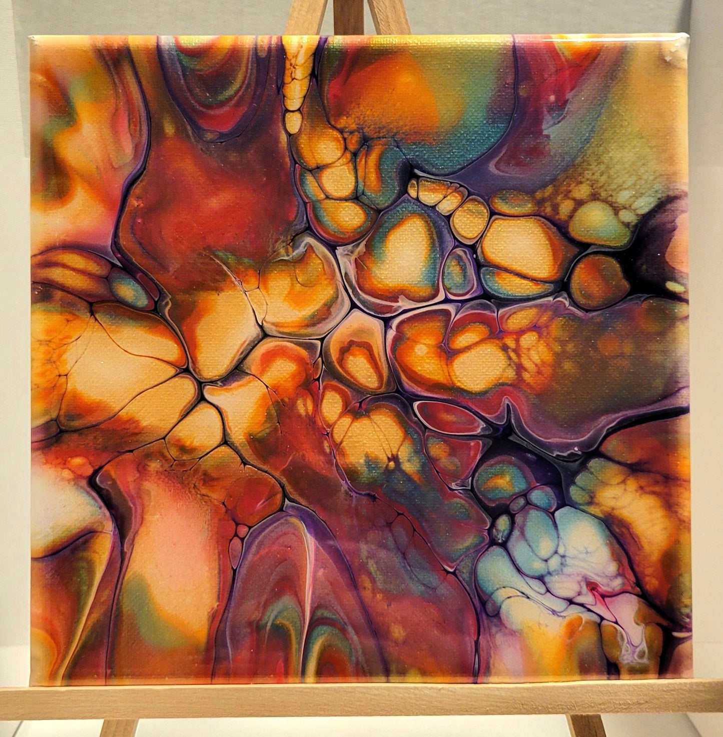 Fluid Art Painting with Metallics