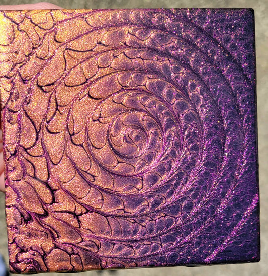 Fluid Art on a 4.25 inch Tile/Coaster with Cork Bottom