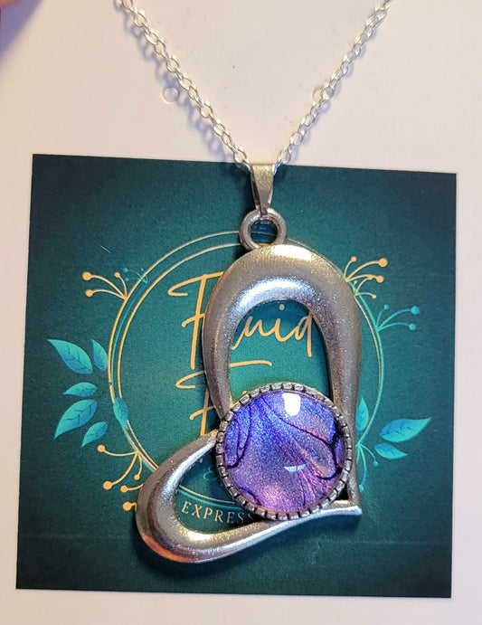 Handmade Colorshifting Heart Pendant Necklace