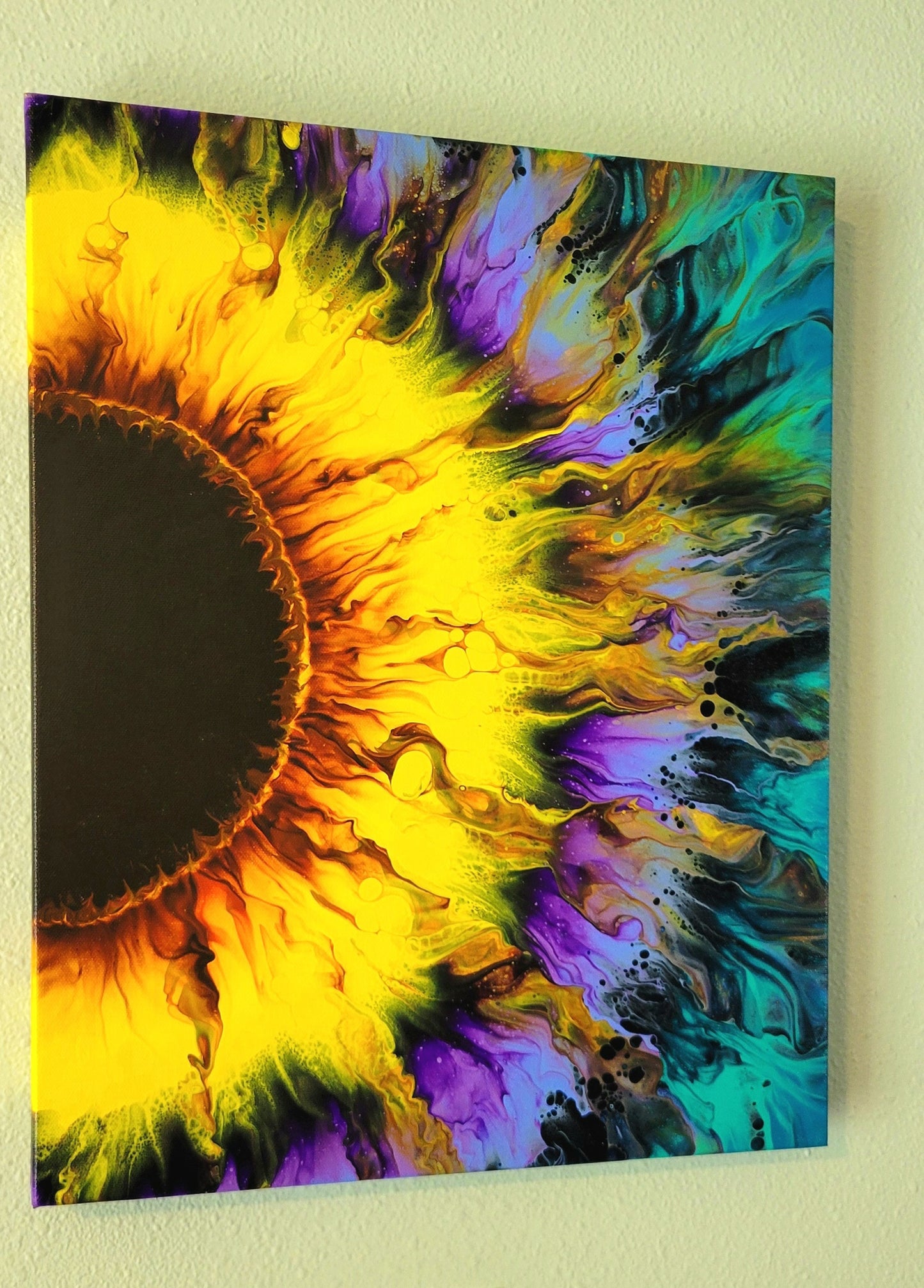 Original Sunflower Painting 16x20 inch Gallery Wrapped Deep Edge Canvas