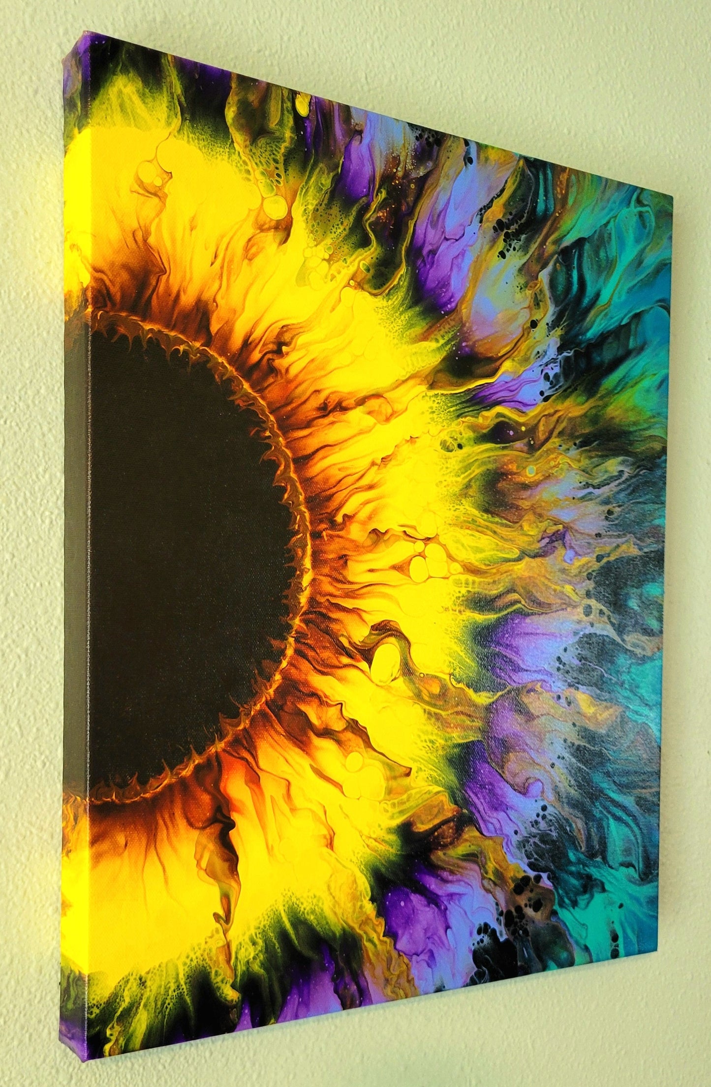 Original Sunflower Painting 16x20 inch Gallery Wrapped Deep Edge Canvas