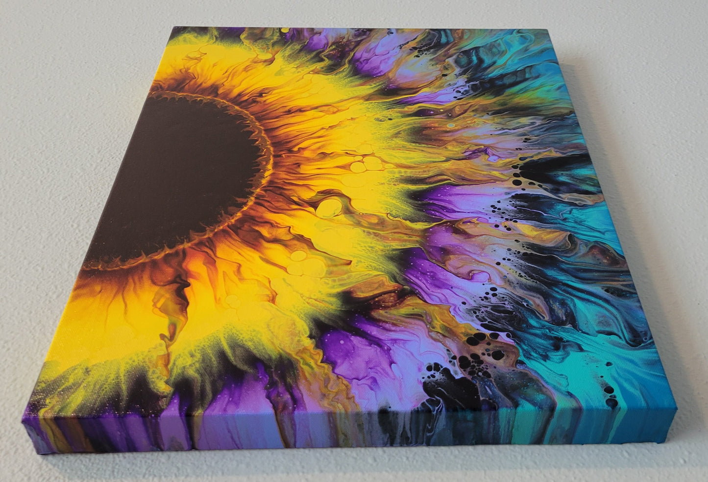 Original Sunflower Painting 16x20 inch Gallery Wrapped Deep Edge Canvas