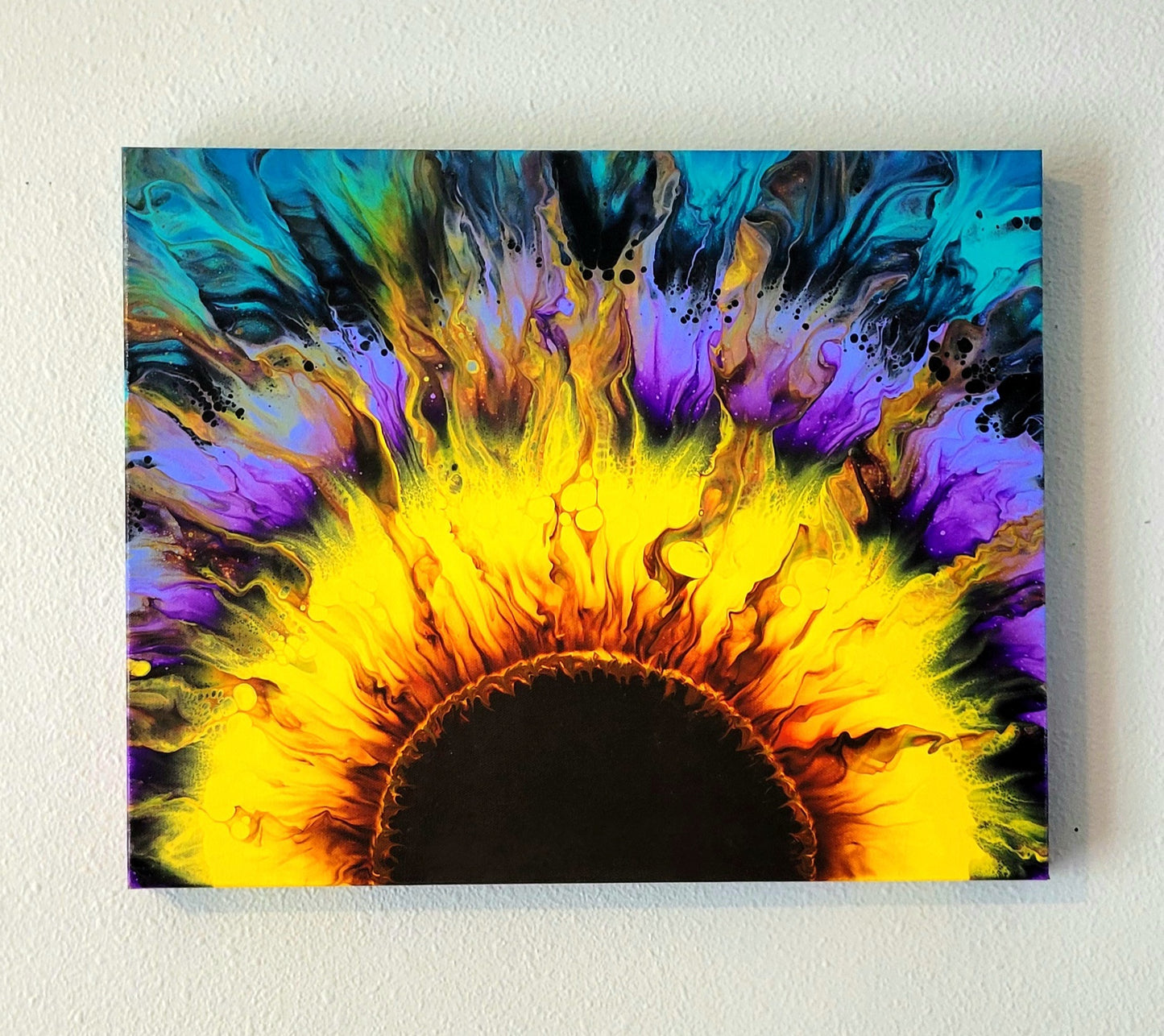 Original Sunflower Painting 16x20 inch Gallery Wrapped Deep Edge Canvas