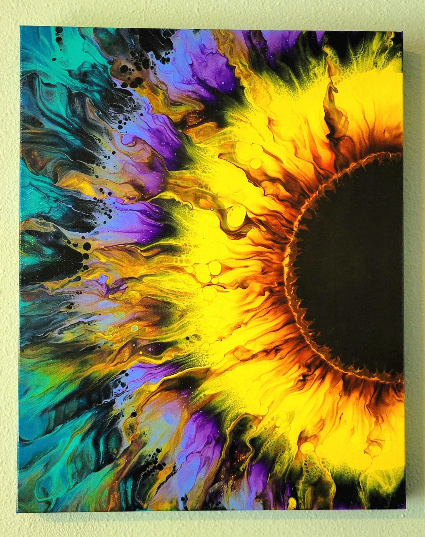 Original Sunflower Painting 16x20 inch Gallery Wrapped Deep Edge Canvas