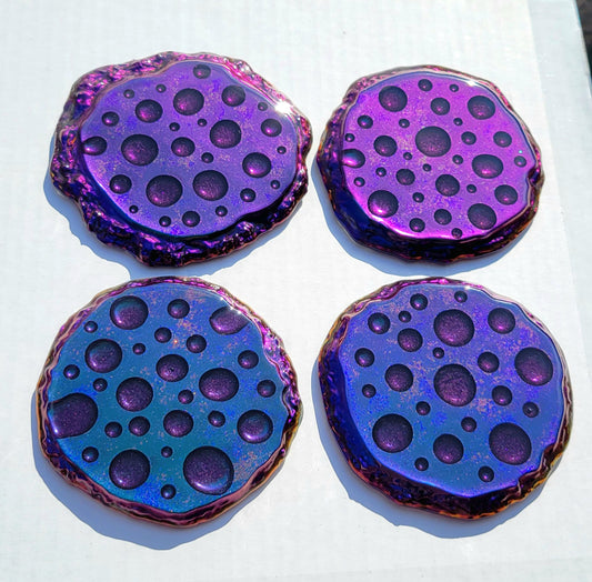 Handmade Resin Art Colorshifting Coasters Set of 4