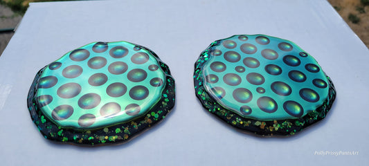 Handmade Resin Art Colorshifting Coasters Set of 2